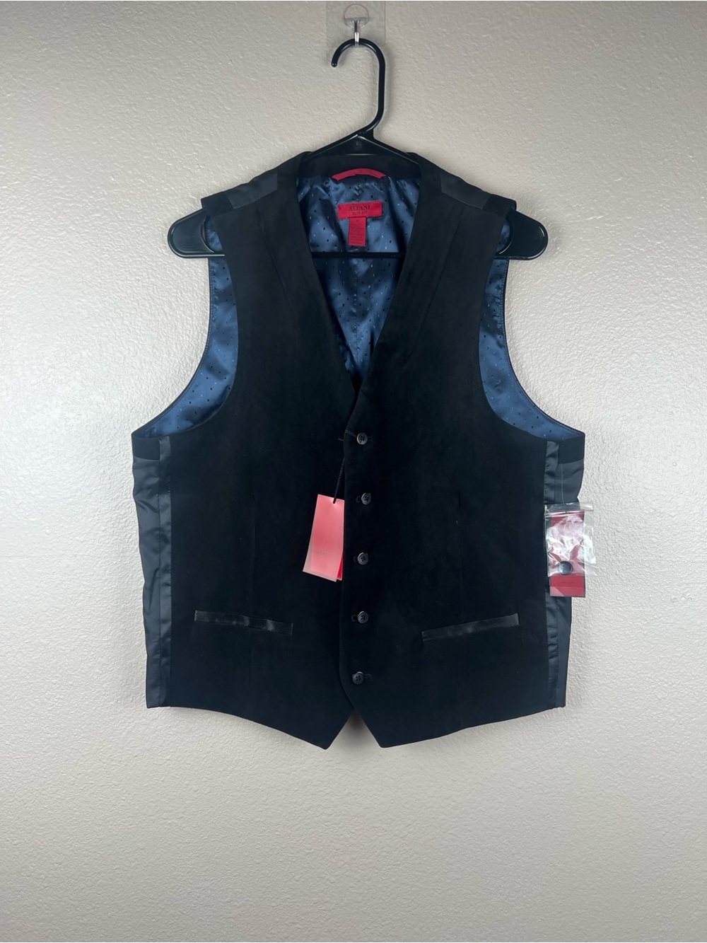 NWT Alfani Slim Fit Black Suit Vest Medium